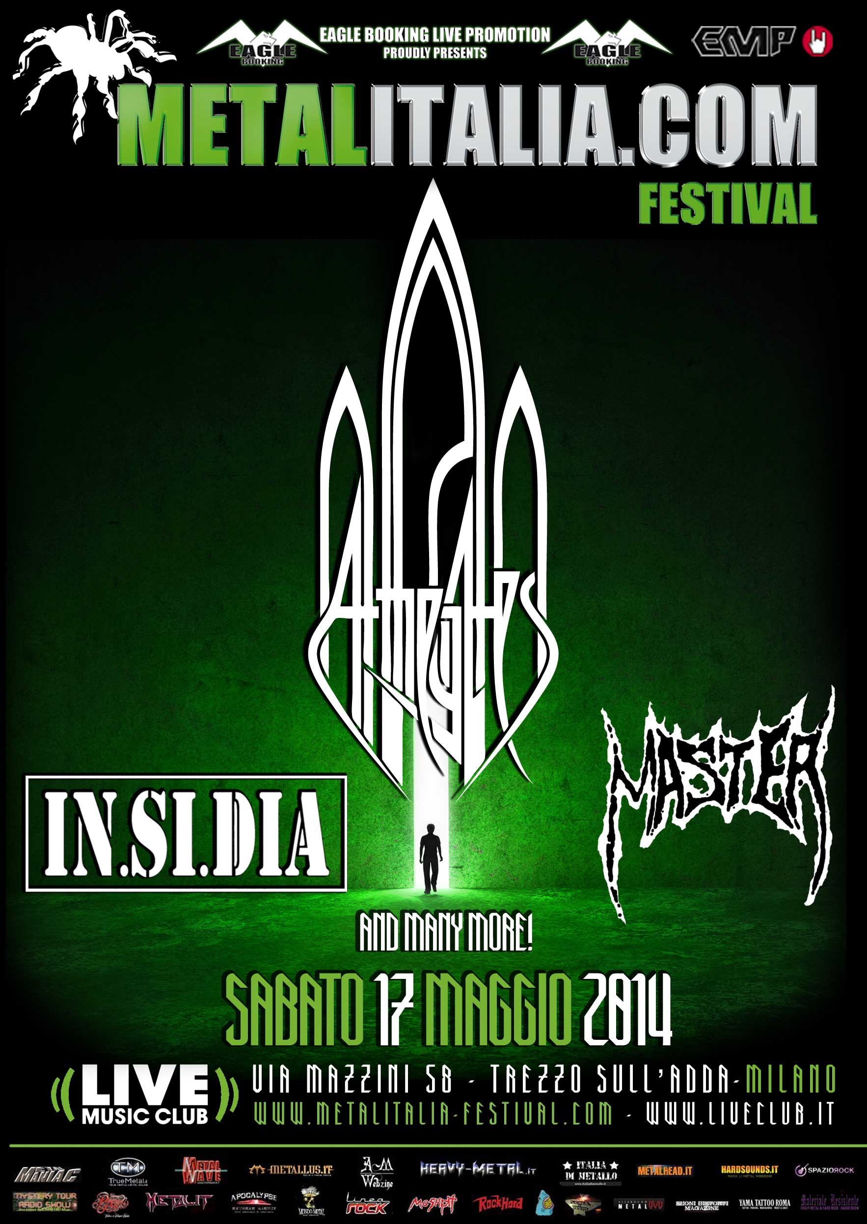 metalitalia festival 2014 - locandina at the gates master insidia